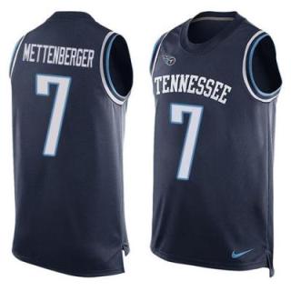 Nike Tennessee Titans #7 Zach Mettenberger Navy Blue Alternate Men's Stitched NFL Name-Number Tank Tops Jersey