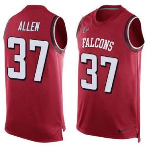 Nike Atlanta Falcons #37 Ricardo Allen Red Color Men's Stitched NFL Name-Number Tank Tops Jersey