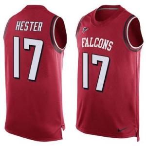 Nike Atlanta Falcons #17 Devin Hester Red Color Men's Stitched NFL Name-Number Tank Tops Jersey