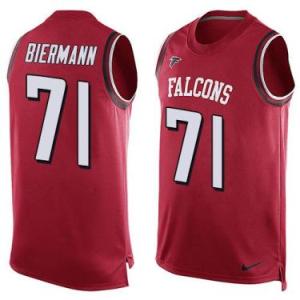 Nike Atlanta Falcons #71 Kroy Biermann Red Color Men's Stitched NFL Name-Number Tank Tops Jersey