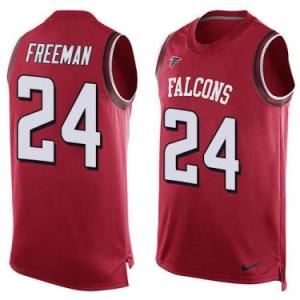 Nike Atlanta Falcons #24 Devonta Freeman Red Color Men's Stitched NFL Name-Number Tank Tops Jersey