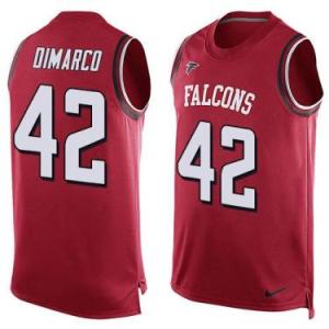 Nike Atlanta Falcons #42 Patrick DiMarco Red Color Men's Stitched NFL Name-Number Tank Tops Jersey