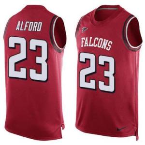 Nike Atlanta Falcons #23 Robert Alford Red Color Men's Stitched NFL Name-Number Tank Tops Jersey