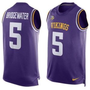 Teddy Bridgewater Minnesota Vikings Mens #5 Nike Player Name & Number Tank Top - Purple