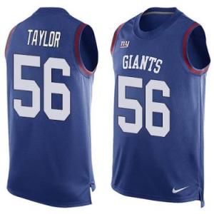 New York Giants #56 Lawrence Taylor Royal Blue Color Men's Stitched NFL Name-Number Tank Tops Jersey