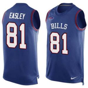 Nike Buffalo Bills #81 Marcus Easley Royal Blue Color Men's Stitched NFL Name-Number Tank Tops Jersey