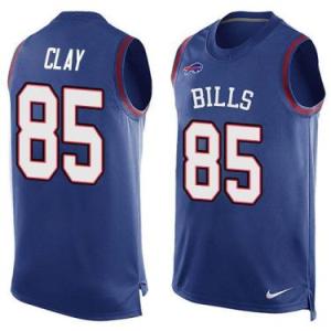 Nike Buffalo Bills #85 Charles Clay Royal Blue Color Men's Stitched NFL Name-Number Tank Tops Jersey