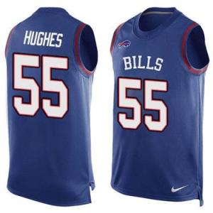 Nike Buffalo Bills #55 Jerry Hughes Royal Blue Color Men's Stitched NFL Name-Number Tank Tops Jersey