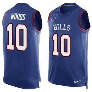 Nike Buffalo Bills #10 Robert Woods Royal Blue Color Men's Stitched NFL Name-Number Tank Tops Jersey