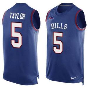 Nike Buffalo Bills #5 Tyrod Taylor Royal Blue Color Men's Stitched NFL Name-Number Tank Tops Jersey