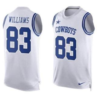 Nike Dallas Cowboys #83 Terrance Williams White Men's Stitched NFL Name-Number Tank Tops Jersey