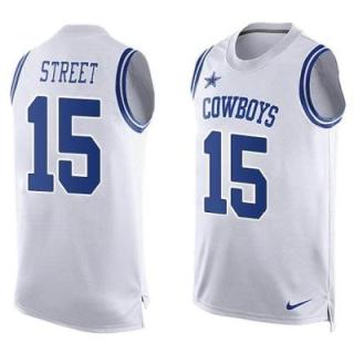 Nike Dallas Cowboys #15 Devin Street White Men's Stitched NFL Name-Number Tank Tops Jersey