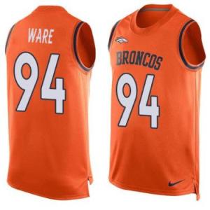 Nike Denver Broncos #94 DeMarcus Ware Orange Color Men's Stitched NFL Name-Number Tank Tops Jersey