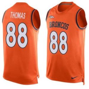 Nike Denver Broncos #88 Demaryius Thomas Orange Color Men's Stitched NFL Name-Number Tank Tops Jersey