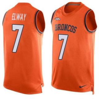 Nike Denver Broncos #7 John Elway Orange Color Men's Stitched NFL Name-Number Tank Tops Jersey