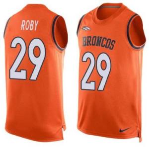 Nike Denver Broncos #29 Bradley Roby Orange Color Men's Stitched NFL Name-Number Tank Tops Jersey