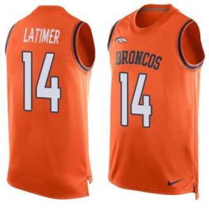 Nike Denver Broncos #14 Cody Latimer Orange Color Men's Stitched NFL Name-Number Tank Tops Jersey