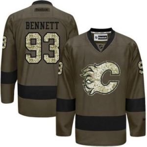 Calgary Flames #93 Sam Bennett Green Salute To Service Men's Stitched Reebok NHL Jerseys