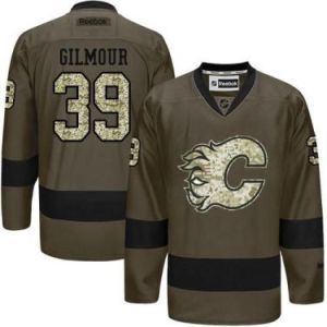 Calgary Flames #39 Doug Gilmour Green Salute To Service Men's Stitched Reebok NHL Jerseys