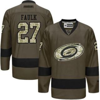 Carolina Hurricanes #27 Justin Faulk Green Salute To Service Men's Stitched Reebok NHL Jerseys