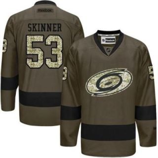 Carolina Hurricanes #53 Jeff Skinner Green Salute To Service Men's Stitched Reebok NHL Jerseys