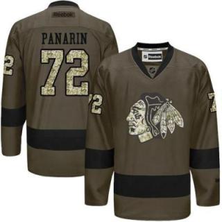 Chicago Blackhawks #72 Artemi Panarin Green Salute To Service Men's Stitched Reebok NHL Jerseys