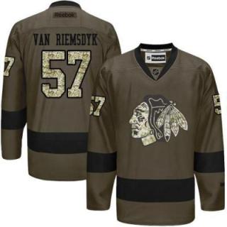 Chicago Blackhawks #57 Trevor Van Riemsdyk Green Salute To Service Men's Stitched Reebok NHL Jerseys