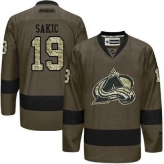 Colorado Avalanche #19 Joe Sakic Green Salute To Service Men's Stitched Reebok NHL Jerseys