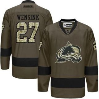 Colorado Avalanche #27 John Wensink Green Salute To Service Men's Stitched Reebok NHL Jerseys