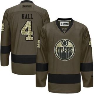 Edmonton Oilers #4 Taylor Hall Green Salute To Service Men's Stitched Reebok NHL Jerseys
