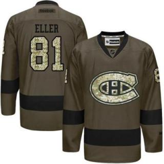 Montreal Canadiens #81 Lars Eller Green Salute To Service Men's Stitched Reebok NHL Jerseys