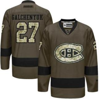 Montreal Canadiens #27 Alex Galchenyuk Green Salute To Service Men's Stitched Reebok NHL Jerseys