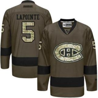Montreal Canadiens #5 Guy Lapointe Green Salute To Service Men's Stitched Reebok NHL Jerseys
