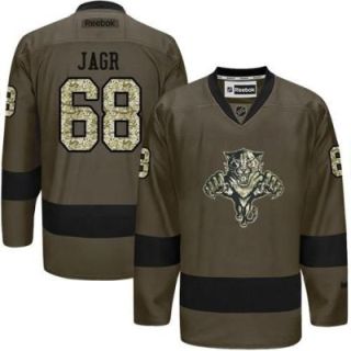 Florida Panthers #68 Jaromir Jagr Green Salute To Service Men's Stitched Reebok NHL Jerseys