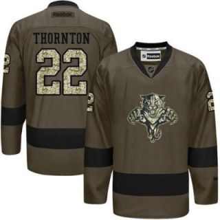 Florida Panthers #22 Shawn Thornton Green Salute To Service Men's Stitched Reebok NHL Jerseys