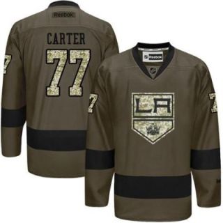 Los Angeles Kings #77 Jeff Carter Green Salute To Service Men's Stitched Reebok NHL Jerseys