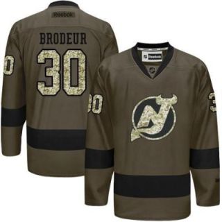 New Jersey Devils #30 Martin Brodeur Green Salute To Service Men's Stitched Reebok NHL Jerseys