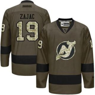 New Jersey Devils #19 Travis Zajac Green Salute To Service Men's Stitched Reebok NHL Jerseys