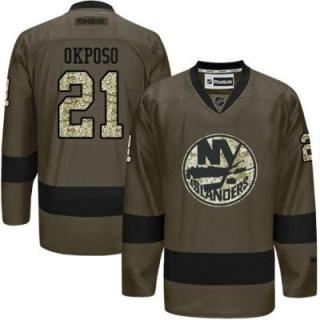 New York Islanders #21 Kyle Okposo Green Salute To Service Men's Stitched Reebok NHL Jerseys