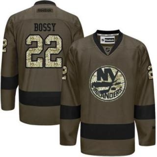 New York Islanders #22 Mike Bossy Green Salute To Service Men's Stitched Reebok NHL Jerseys