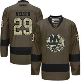 New York Islanders #29 Brock Nelson Green Salute To Service Men's Stitched Reebok NHL Jerseys