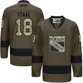 New York Rangers #18 Marc Staal Green Salute To Service Men's Stitched Reebok NHL Jerseys