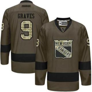 New York Rangers #9 Adam Graves Green Salute To Service Men's Stitched Reebok NHL Jerseys