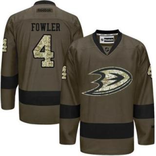 Anaheim Ducks #4 Cam Fowler Green Salute To Service Men's Stitched Reebok NHL Jerseys
