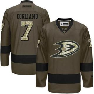 Anaheim Ducks #7 Andrew Cogliano Green Salute To Service Men's Stitched Reebok NHL Jerseys