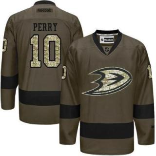 Anaheim Ducks #10 Corey Perry Green Salute To Service Men's Stitched Reebok NHL Jerseys