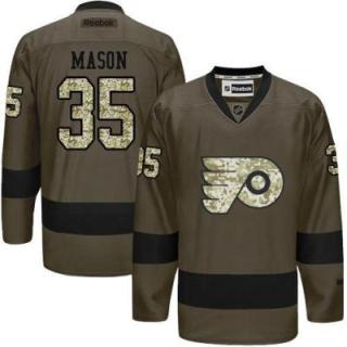 Philadelphia Flyers #35 Steve Mason Green Salute To Service Men's Stitched Reebok NHL Jerseys