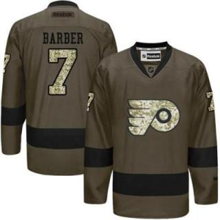 Philadelphia Flyers #7 Bill Barber Green Salute To Service Men's Stitched Reebok NHL Jerseys
