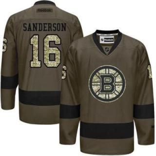 Boston Bruins #16 Derek Sanderson Green Salute To Service Men's Stitched Reebok NHL Jerseys