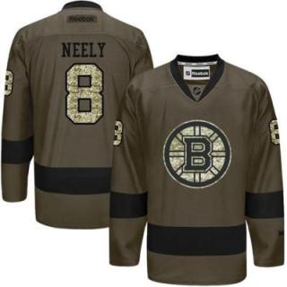 Boston Bruins #8 Cam Neely Green Salute To Service Men's Stitched Reebok NHL Jerseys